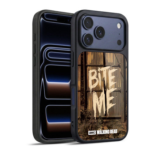 AMC The Walking Dead Typography Bite Me Gel Armour Case For Apple iPhone 17 Pro