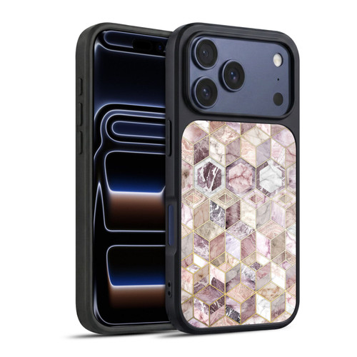 Micklyn Le Feuvre Marble Patterns Blush Quartz Honeycomb Gel Armour Case For Apple iPhone 17 Pro