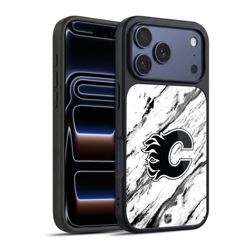 NHL Calgary Flames Marble Gel Armour Case For Apple iPhone 17 Pro
