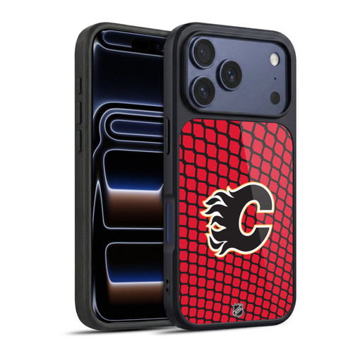 NHL Calgary Flames Net Pattern Gel Armour Case For Apple iPhone 17 Pro