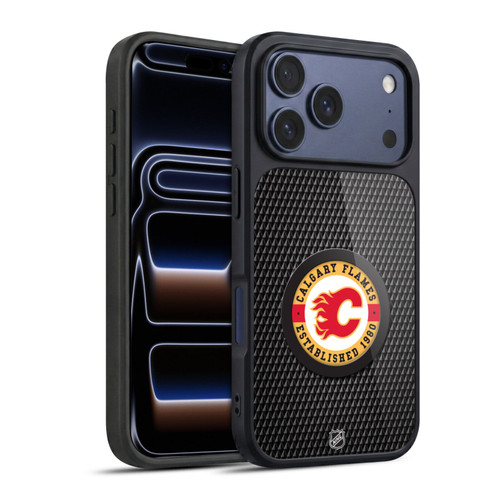 NHL Calgary Flames Puck Texture Gel Armour Case For Apple iPhone 17 Pro