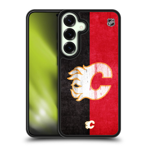 NHL Calgary Flames Half Distressed Gel Armour Case For Samsung Galaxy S25