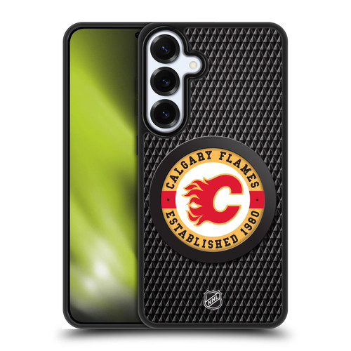 NHL Calgary Flames Puck Texture Gel Armour Case For Samsung Galaxy S25+