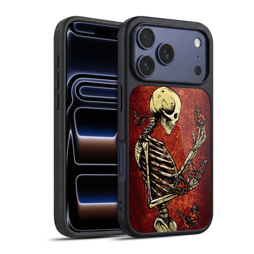 David Lozeau Skeleton Grunge Butterflies Gel Armour Case For Apple iPhone 17 Pro