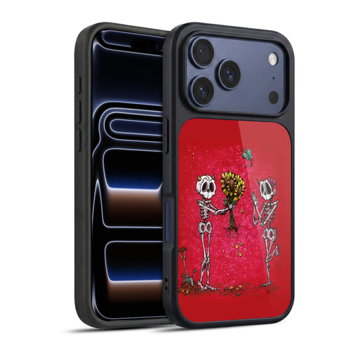 David Lozeau Skeleton Grunge Sunflower Gel Armour Case For Apple iPhone 17 Pro