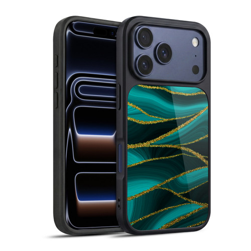 UtArt Malachite Emerald Turquoise Shimmers Gel Armour Case For Apple iPhone 17 Pro