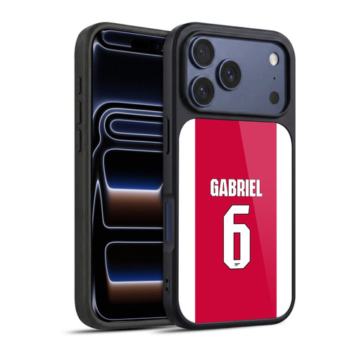 Arsenal FC 2025/26 Players Home Kit 1st Group Gabriel Magalhães Gel Armour Case For Apple iPhone 17 Pro
