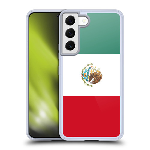 Head Case Designs World Flags Group 1 Mexico Soft Gel Case for Samsung Galaxy S22 5G & MagSafe