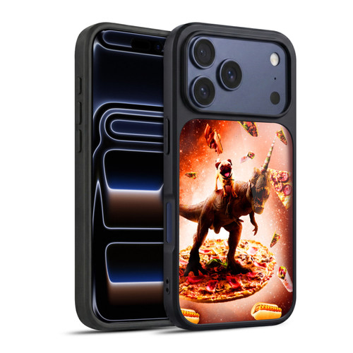 Random Galaxy Space Pizza Ride Pug & Dinosaur Unicorn Gel Armour Case For Apple iPhone 17 Pro