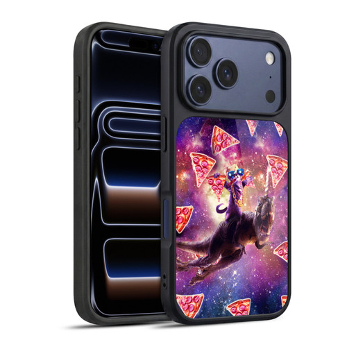 Random Galaxy Space Pizza Ride Thug Cat & Dinosaur Unicorn Gel Armour Case For Apple iPhone 17 Pro