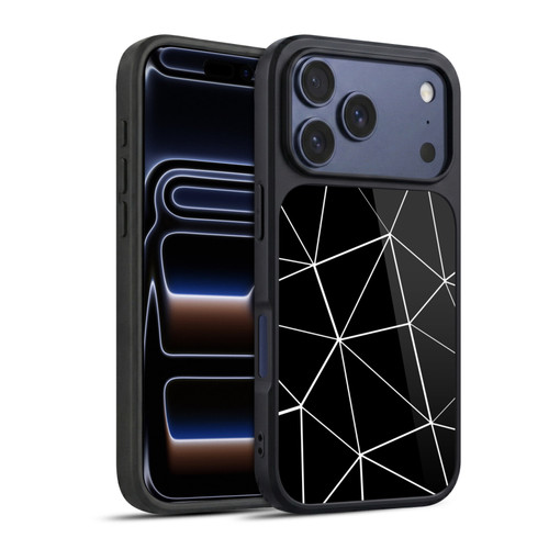 PLdesign Geometric Patterns Black Triangles White Lines Gel Armour Case For Apple iPhone 17 Pro