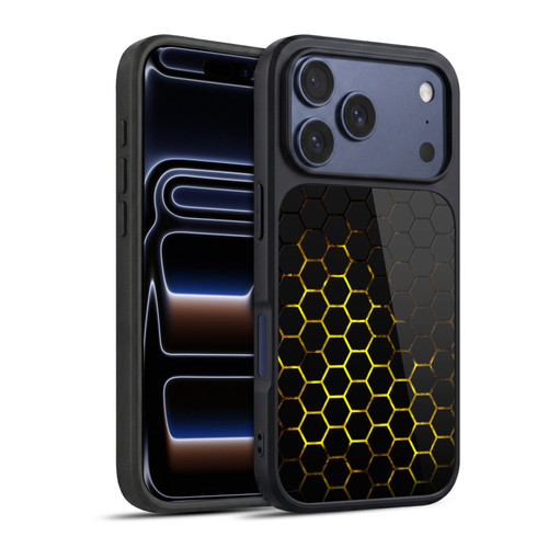 PLdesign Geometric Patterns Honeycomb Yellow Gel Armour Case For Apple iPhone 17 Pro