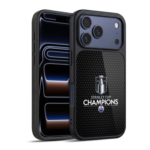 NHL 2024 Stanley Cup Champions Edmonton Oilers Puck Pattern Gel Armour Case For Apple iPhone 17 Pro