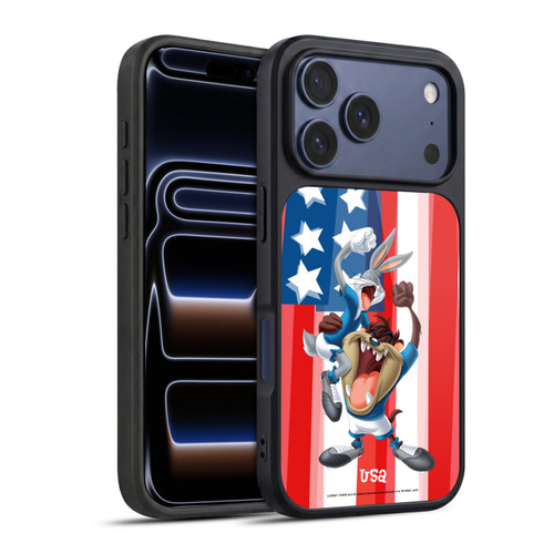 Looney Tunes Flag Graphics USA Taz & Bugs Bunny Gel Armour Case For Apple iPhone 17 Pro