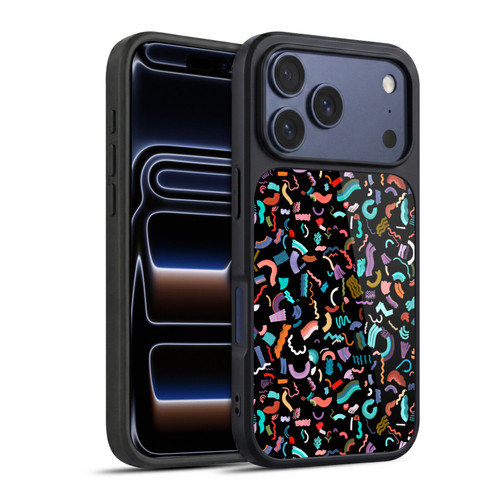Ninola Patterns Cute Curly Shapes Black Gel Armour Case For Apple iPhone 17 Pro