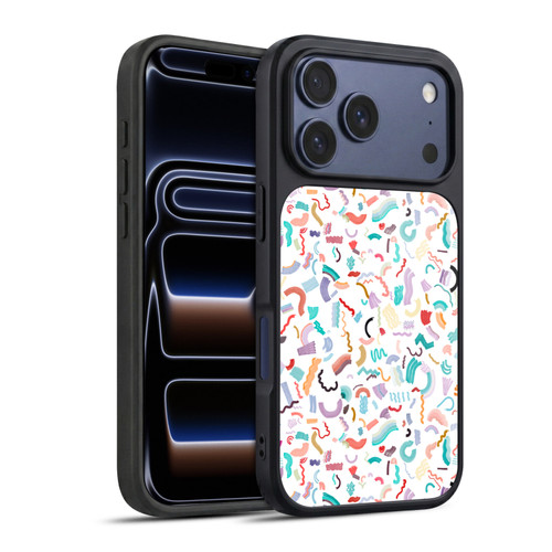 Ninola Patterns Cute Curly Shapes White Gel Armour Case For Apple iPhone 17 Pro