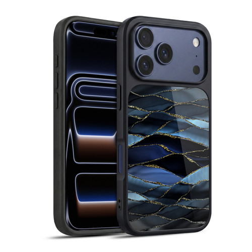 UtArt Dark Night Marble Deep Sparkle Waves Gel Armour Case For Apple iPhone 17 Pro