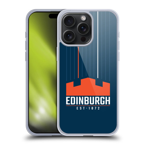 Edinburgh Rugby Logo Art Vertical Stripes Soft Gel Case for Apple iPhone 15 Pro Max & MagSafe