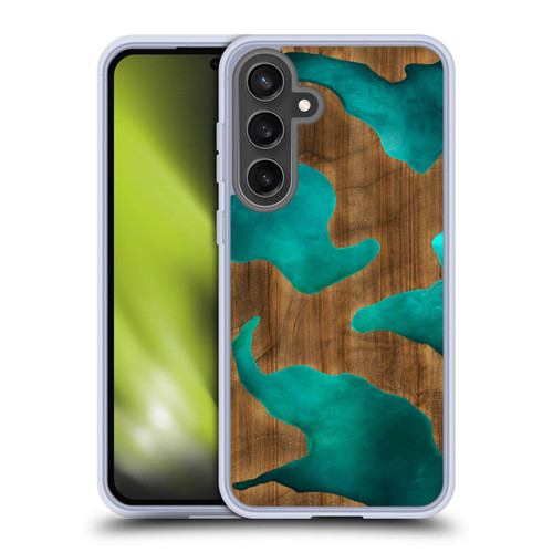 Alyn Spiller Wood & Resin Aqua Soft Gel Case for Samsung Galaxy S24 FE & MagSafe