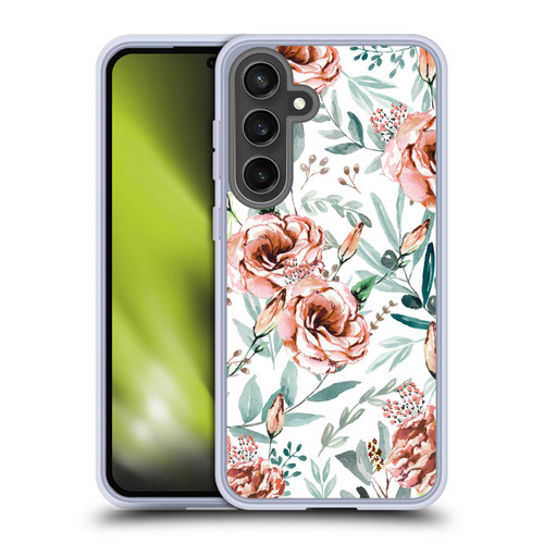 Anis Illustration Bloomers White Soft Gel Case for Samsung Galaxy S24 FE & MagSafe