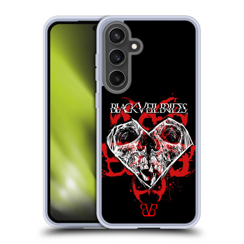Black Veil Brides Band Art Skull Heart Soft Gel Case for Samsung Galaxy S24 FE & MagSafe
