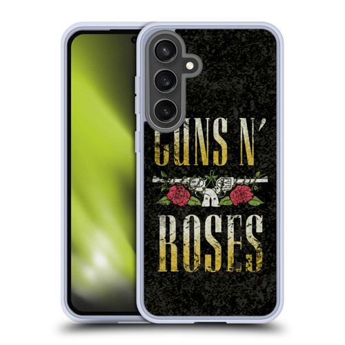 Guns N' Roses Key Art Text Logo Pistol Soft Gel Case for Samsung Galaxy S24 FE & MagSafe
