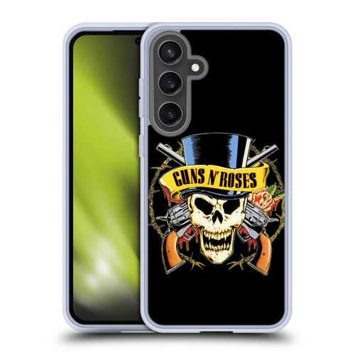 Guns N' Roses Key Art Top Hat Skull Soft Gel Case for Samsung Galaxy S24 FE & MagSafe