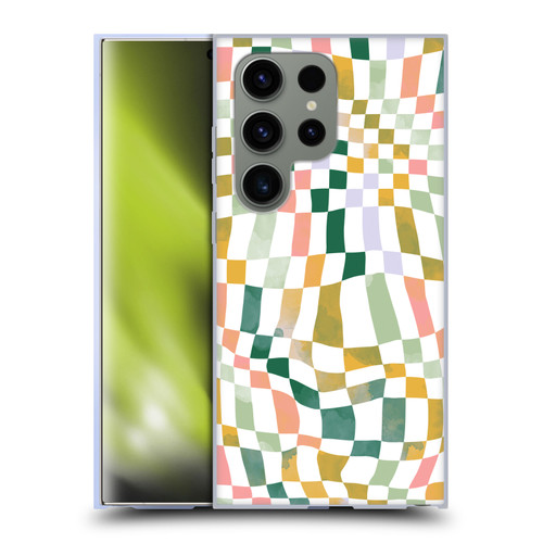 Ninola Checker Pattern Nostalgic Soft Gel Case for Samsung Galaxy S24 Ultra 5G & MagSafe