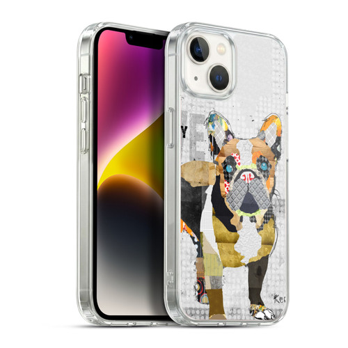 Michel Keck Dogs 4 French Bulldog Soft Gel Case for Apple iPhone 14 Plus & MagSafe
