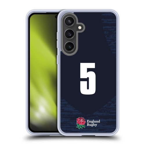 England Rugby Union 2020/21 Players Away Kit Position 5 Soft Gel Case for Samsung Galaxy S24 FE & MagSafe