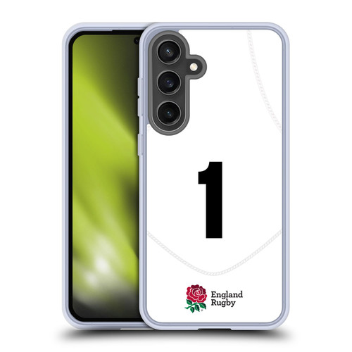 England Rugby Union 2020/21 Players Home Kit Position 1 Soft Gel Case for Samsung Galaxy S24 FE & MagSafe