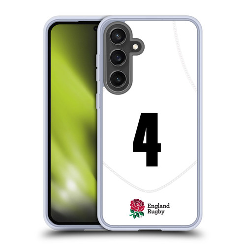 England Rugby Union 2020/21 Players Home Kit Position 4 Soft Gel Case for Samsung Galaxy S24 FE & MagSafe
