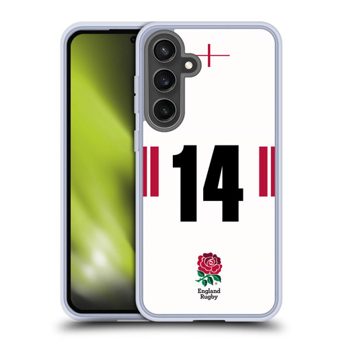 England Rugby Union 2022/23 Players Home Kit Position 14 Soft Gel Case for Samsung Galaxy S24 FE & MagSafe