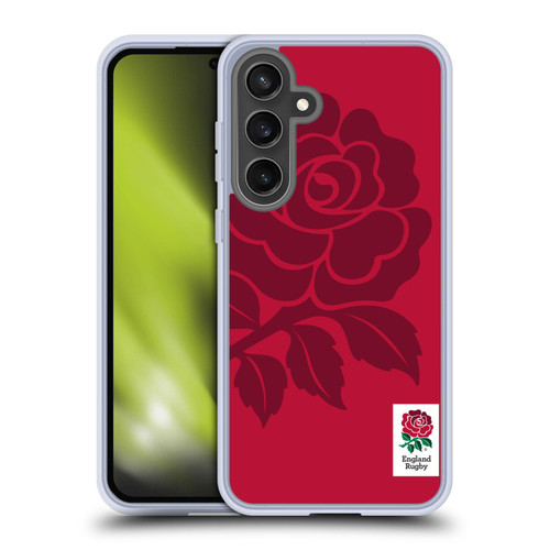 England Rugby Union 2016/17 The Rose Mono Rose Soft Gel Case for Samsung Galaxy S24 FE & MagSafe