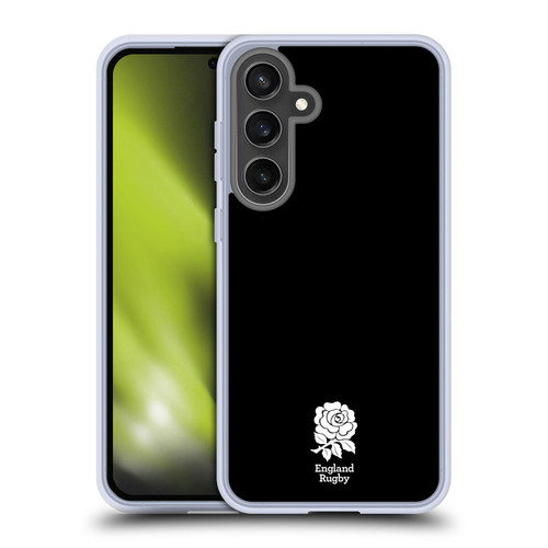 England Rugby Union 2016/17 The Rose Plain Black Soft Gel Case for Samsung Galaxy S24 FE & MagSafe