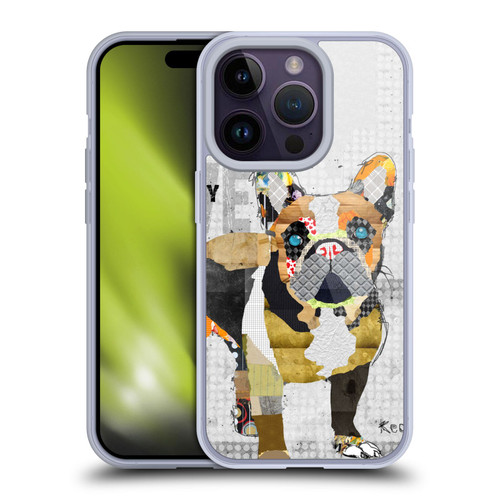 Michel Keck Dogs 4 French Bulldog Soft Gel Case for Apple iPhone 14 Pro