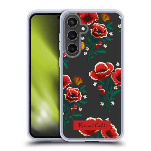 Frida Kahlo Flowers Red Soft Gel Case for Samsung Galaxy S24 FE & MagSafe