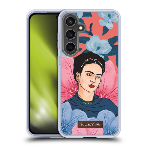 Frida Kahlo Portrait 3 Floral Soft Gel Case for Samsung Galaxy S24 FE & MagSafe