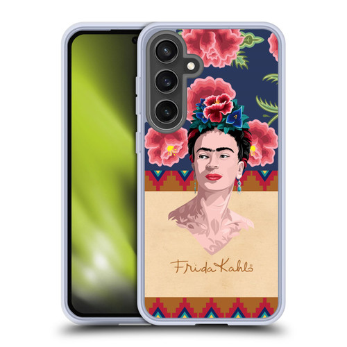 Frida Kahlo Portrait Red Soft Gel Case for Samsung Galaxy S24 FE & MagSafe