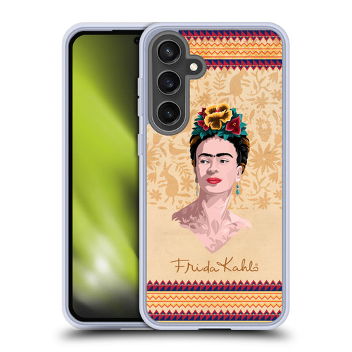 Frida Kahlo Portrait Yellow Soft Gel Case for Samsung Galaxy S24 FE & MagSafe