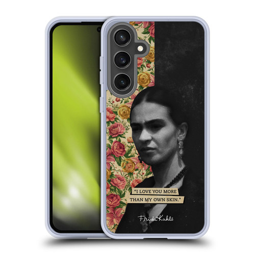Frida Kahlo Portraits And Quotes I Love You Soft Gel Case for Samsung Galaxy S24 FE & MagSafe