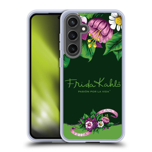 Frida Kahlo Purple Florals Blooms Soft Gel Case for Samsung Galaxy S24 FE & MagSafe