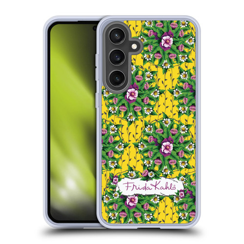 Frida Kahlo Purple Florals Mandala Soft Gel Case for Samsung Galaxy S24 FE & MagSafe