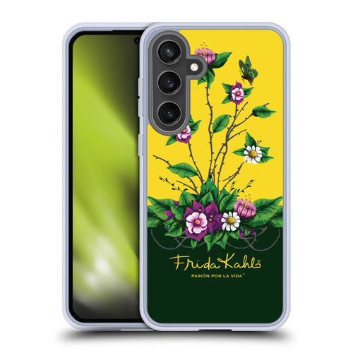 Frida Kahlo Purple Florals Shrub Soft Gel Case for Samsung Galaxy S24 FE & MagSafe