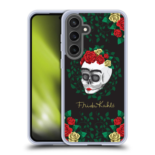 Frida Kahlo Roses Skull Bloom Soft Gel Case for Samsung Galaxy S24 FE & MagSafe