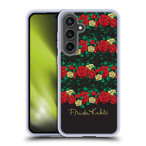 Frida Kahlo Roses Stripes Soft Gel Case for Samsung Galaxy S24 FE & MagSafe