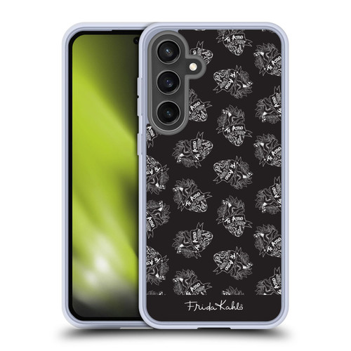 Frida Kahlo Typography Black Heart Soft Gel Case for Samsung Galaxy S24 FE & MagSafe