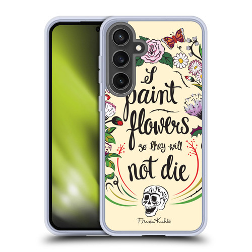Frida Kahlo Typography Floral Blooms Soft Gel Case for Samsung Galaxy S24 FE & MagSafe