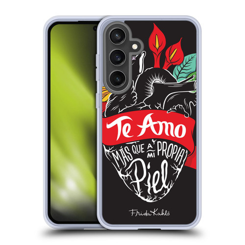 Frida Kahlo Typography Heart Soft Gel Case for Samsung Galaxy S24 FE & MagSafe