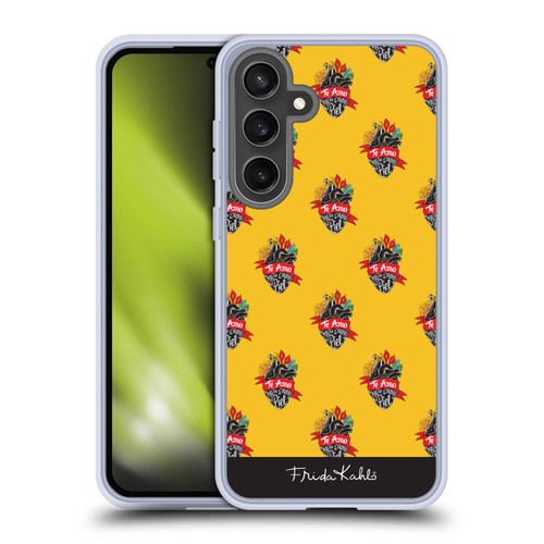 Frida Kahlo Typography Heart Pattern Soft Gel Case for Samsung Galaxy S24 FE & MagSafe